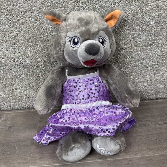 Build A Bear Great Wolf Lodge Violet The Wolf Plush Stuffed‎ Animal - Picture 1 of 6